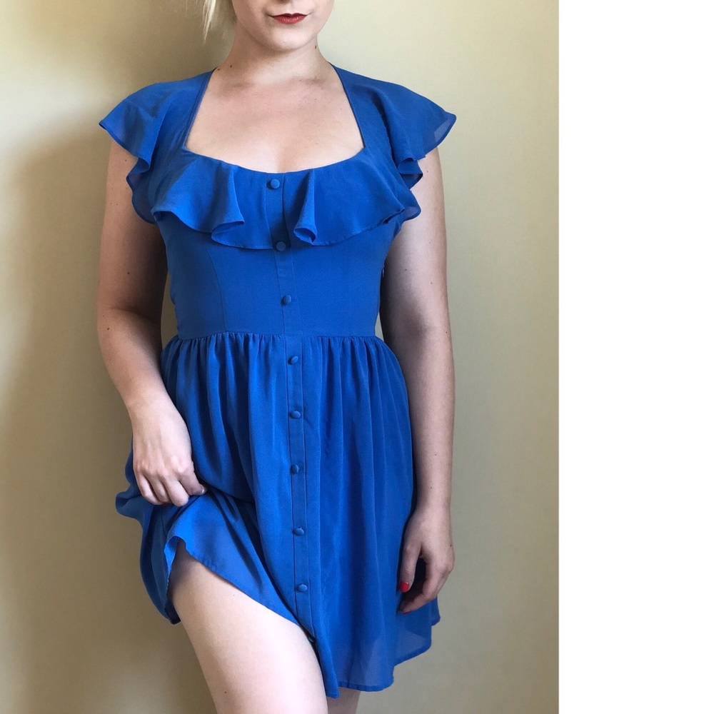 Frilly blue dress